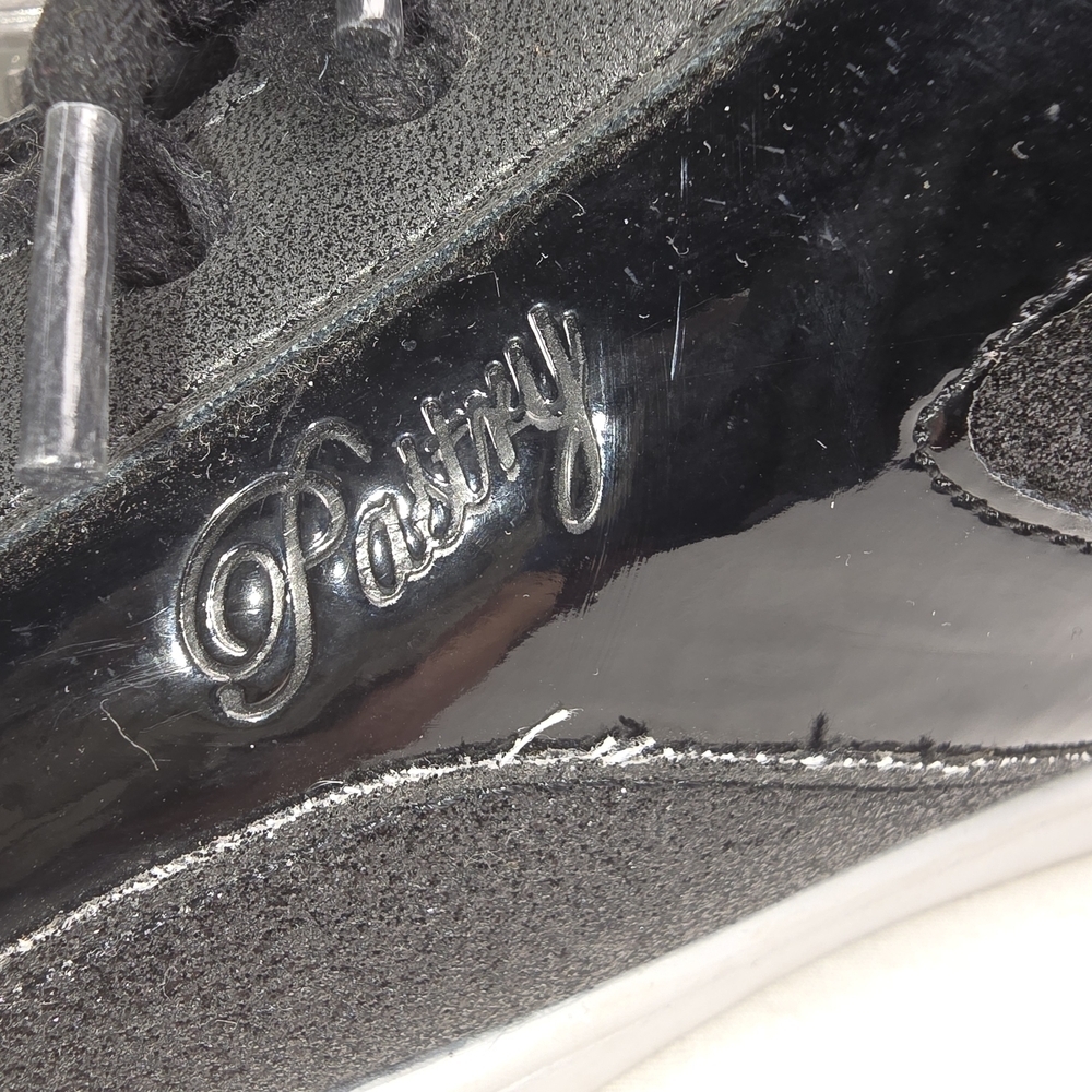 PASTRY BLACK POP TART GLITTER HIGH TOP GOTH PUNK STREETWEAR WOMENS SIZE 10 EUC - Picture 4 of 10